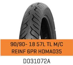 CUBIERTA 90/90-18 57L TT M/C REINF 6PR HDMA035 CAMEL